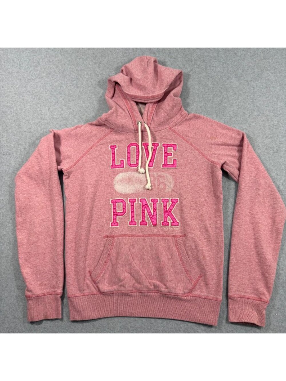PINK Victoria's Secret Love Pink Hoodie Women's Medium Mauve Pullover